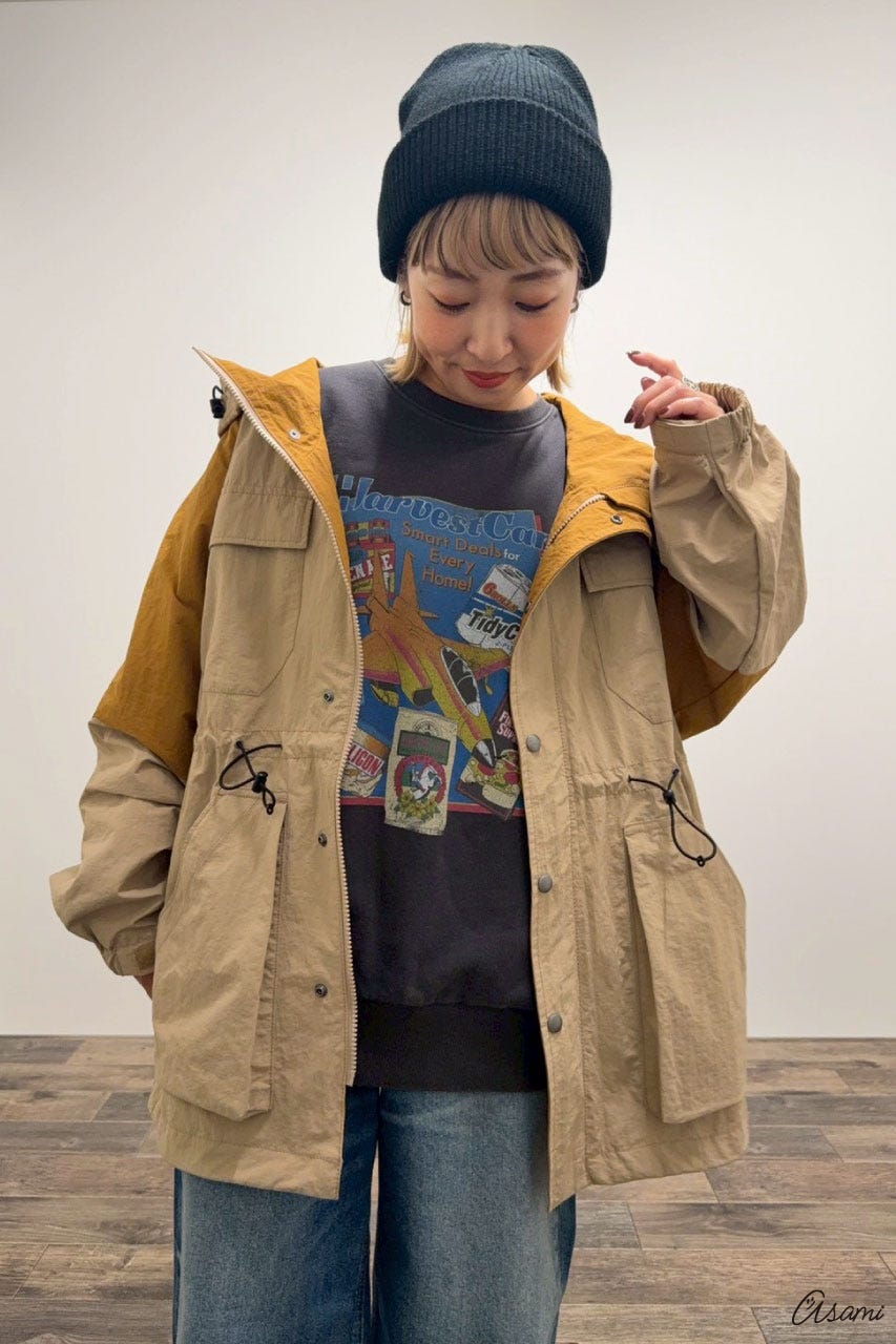 RODEO CROWNS WIDE BOWLの【WEB限定】ブロッキングマウンテンパーカー