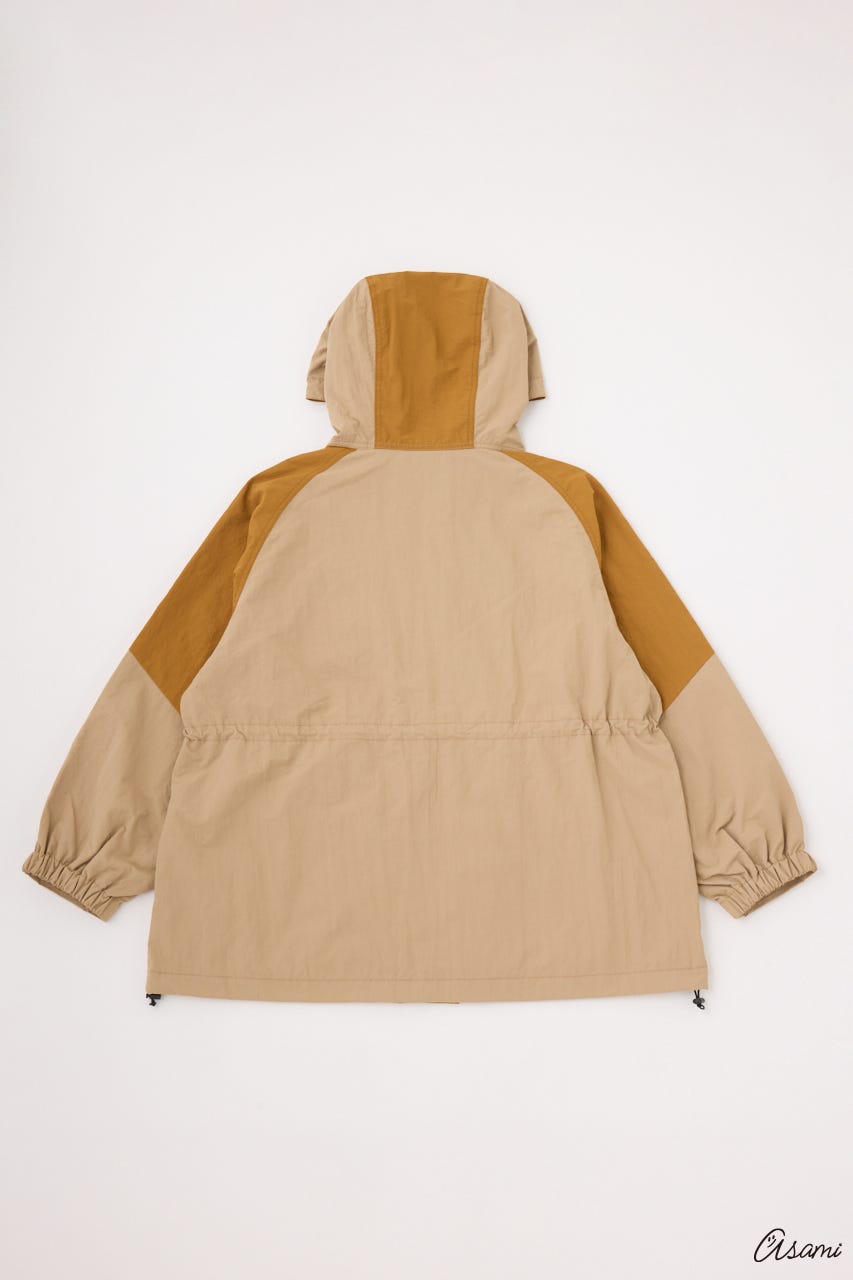 【WEB限定】ブロッキングマウンテンパーカー 柄BEG FREE