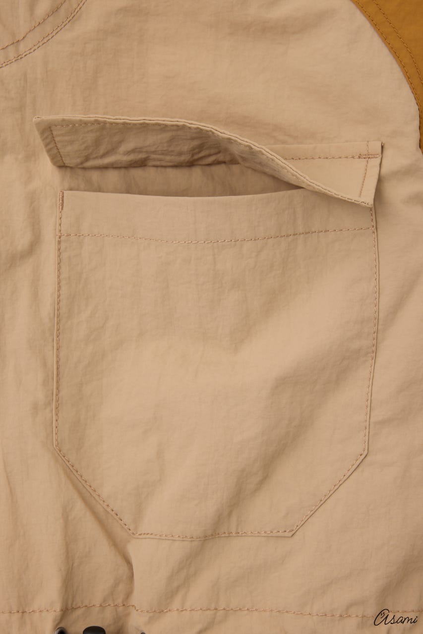 【WEB限定】ブロッキングマウンテンパーカー 柄BEG FREE