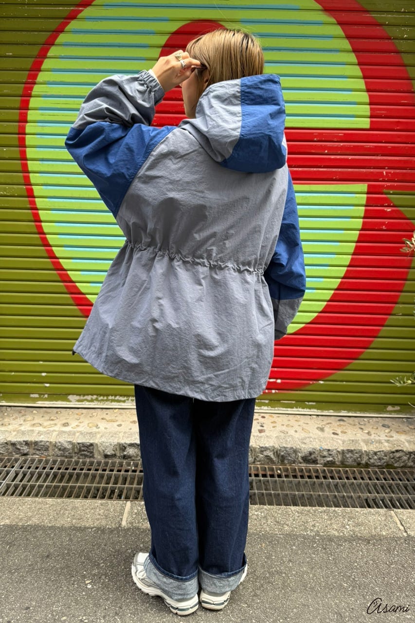 【WEB限定】ブロッキングマウンテンパーカー 柄NVY FREE