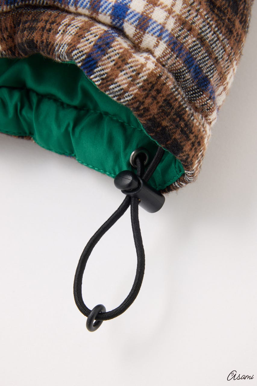 【WEB限定】チェックパファーベスト 柄BEG FREE