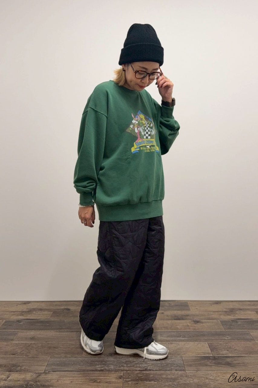 【WEB限定】スターキルティングパンツ BLK FREE