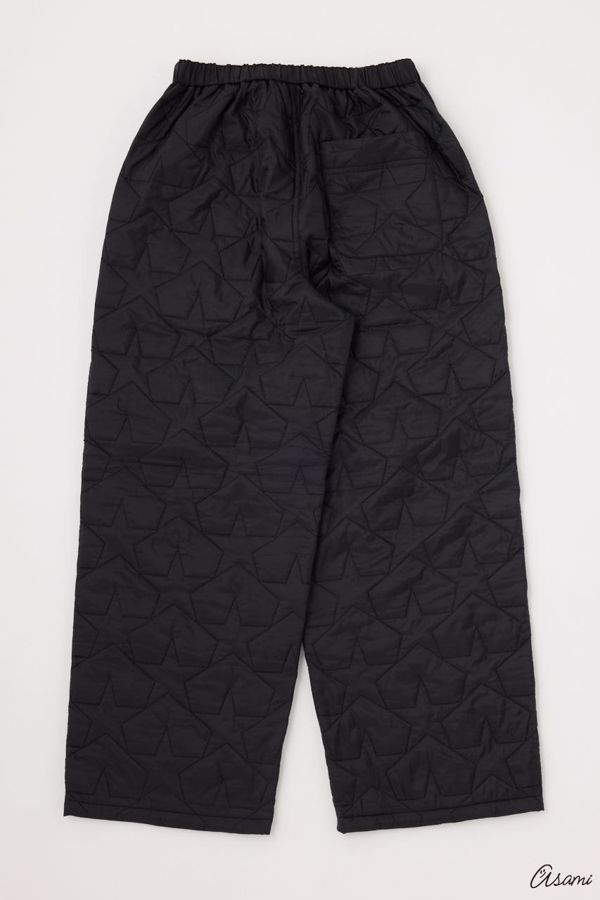 【WEB限定】スターキルティングパンツ BLK FREE