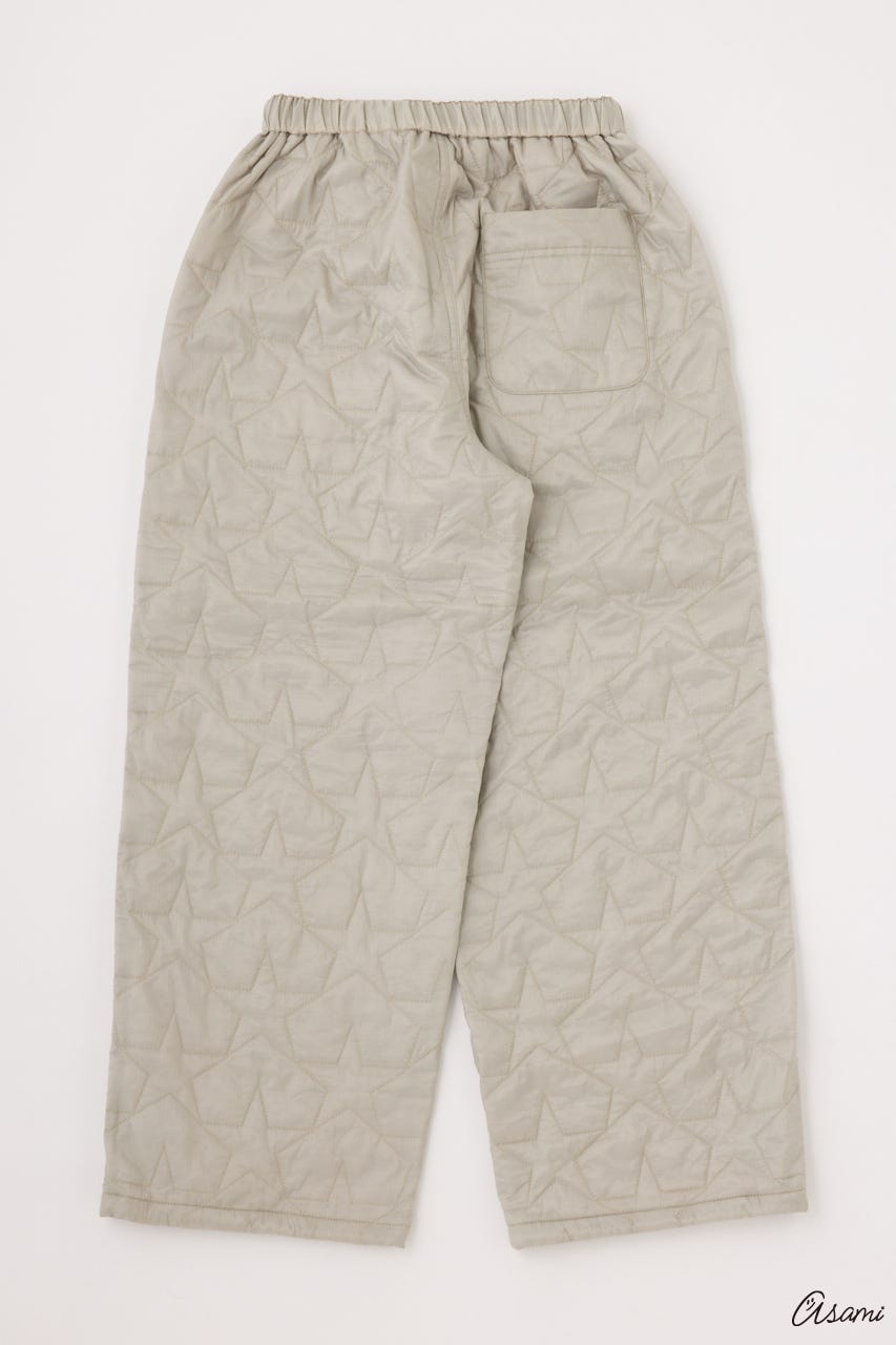 【WEB限定】スターキルティングパンツ GRY FREE