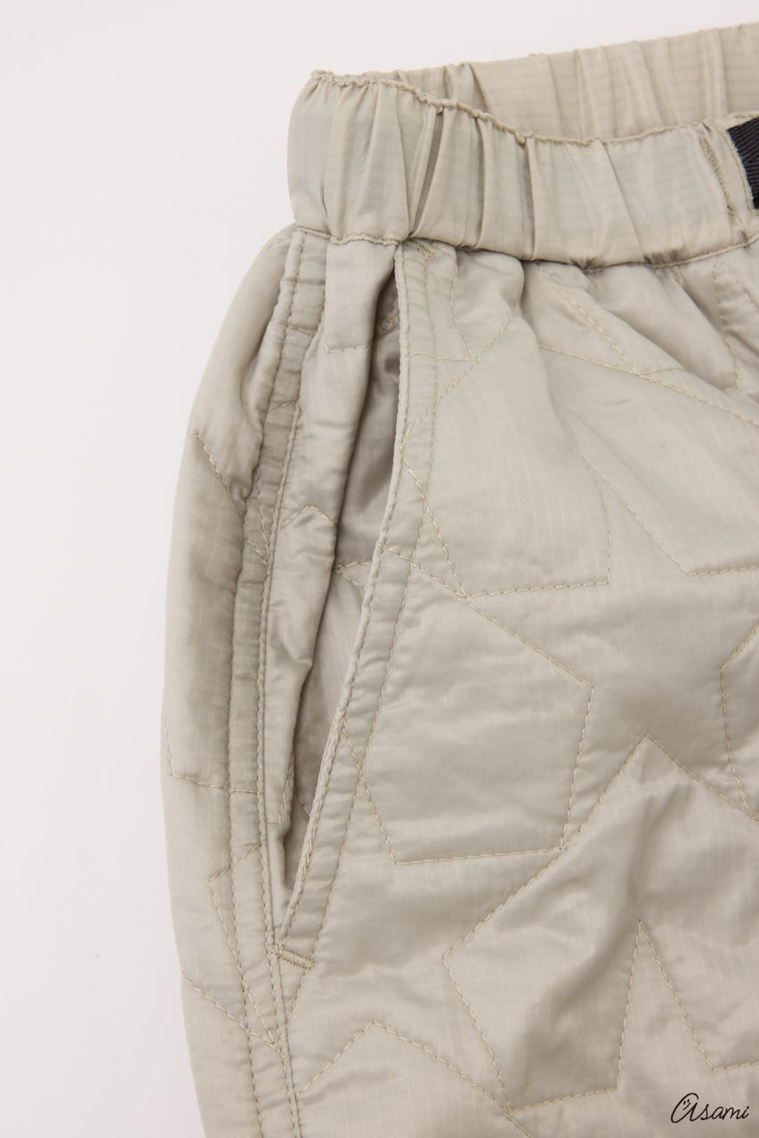 【WEB限定】スターキルティングパンツ GRY FREE