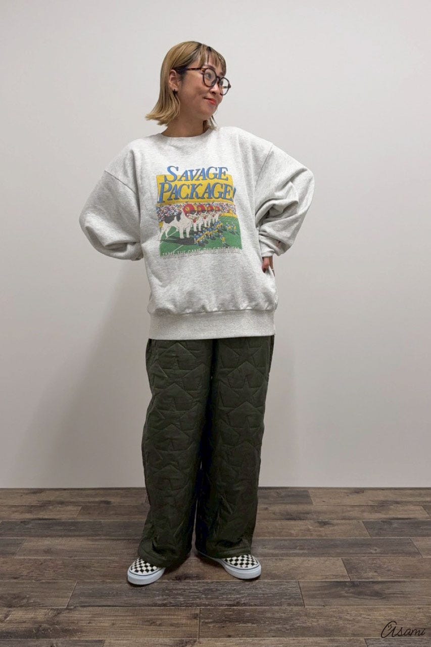 【WEB限定】スターキルティングパンツ KHA FREE