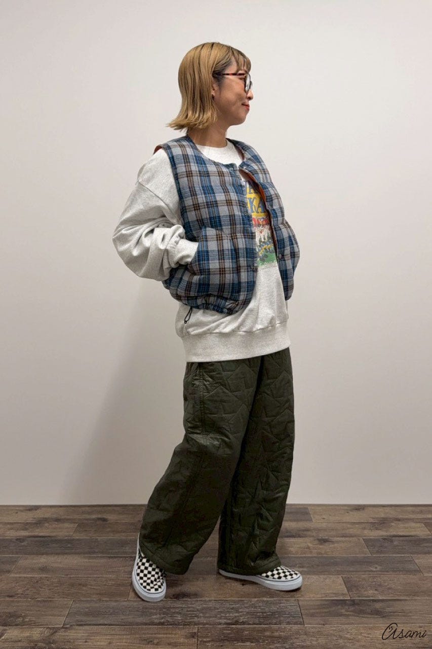 【WEB限定】スターキルティングパンツ KHA FREE