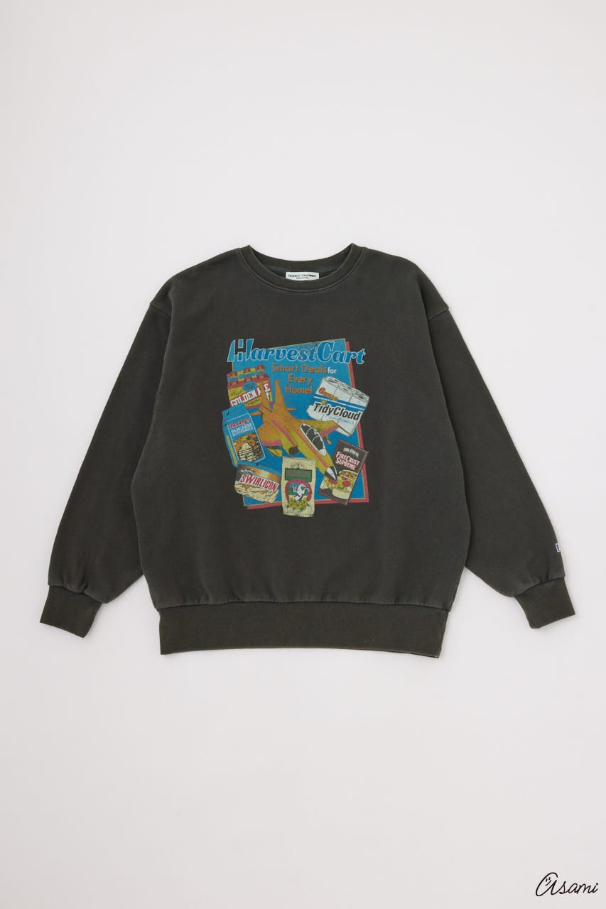 【WEB限定】Vintage likeスウェットトップス C.GRY FREE