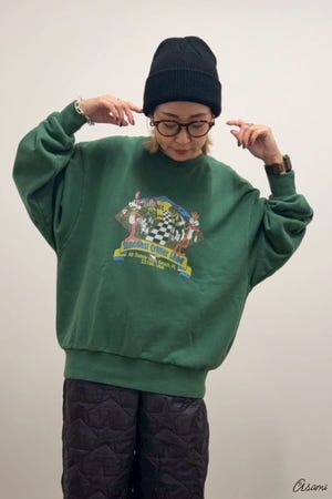 【WEB限定】Vintage likeスウェットトップス