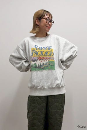 【WEB限定】Vintage likeスウェットトップス