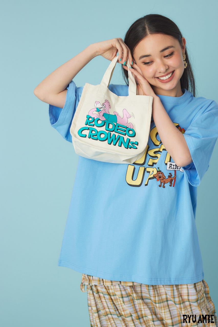 【WEB限定】(Ryu Ambe)エコミニトートバッグ O/WHT FREE