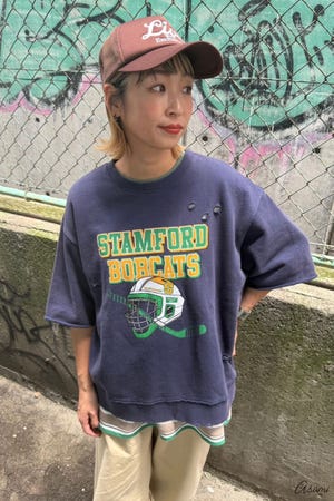 【WEB限定】ダメージハーフスリーブスウェット