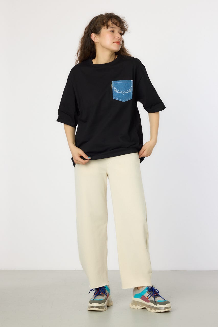 （UNISEX）【WEB限定】デニムポケットパッチTシャツ BLK FREE