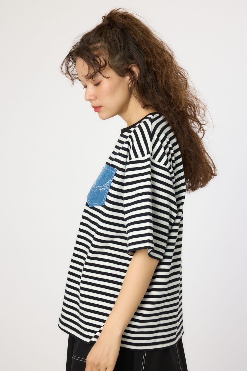 （UNISEX）【WEB限定】デニムポケットパッチTシャツ 柄BLK FREE