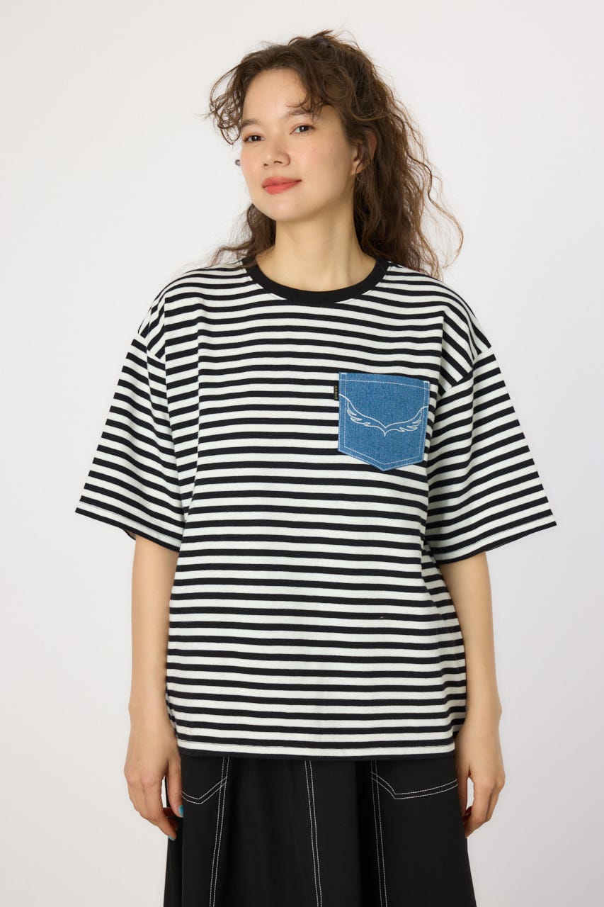 （UNISEX）【WEB限定】デニムポケットパッチTシャツ 柄BLK FREE