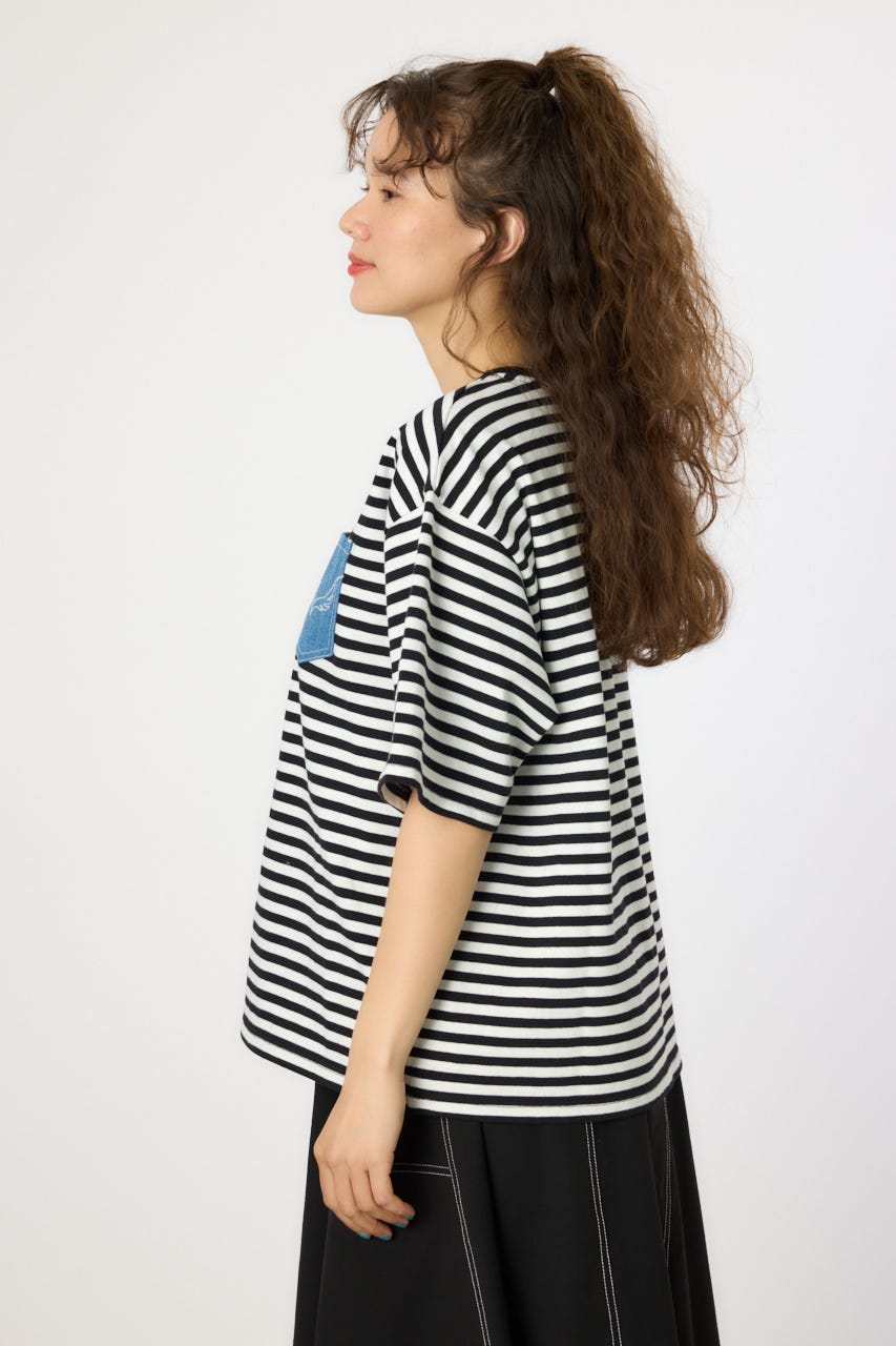 （UNISEX）【WEB限定】デニムポケットパッチTシャツ 柄BLK FREE