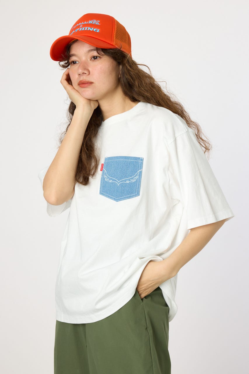 （UNISEX）【WEB限定】デニムポケットパッチTシャツ O/WHT FREE