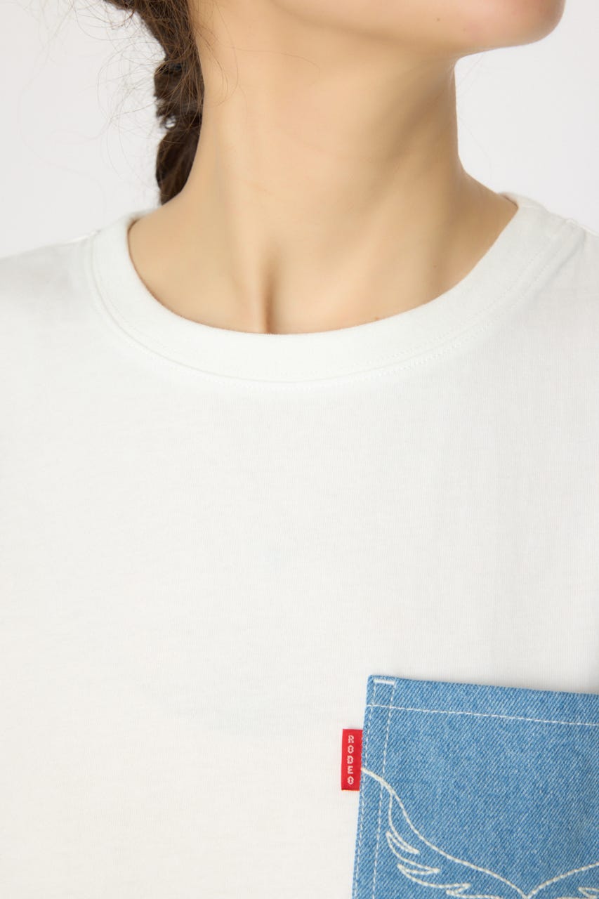 【WEB限定】デニムポケットステッチワンピース O/WHT FREE