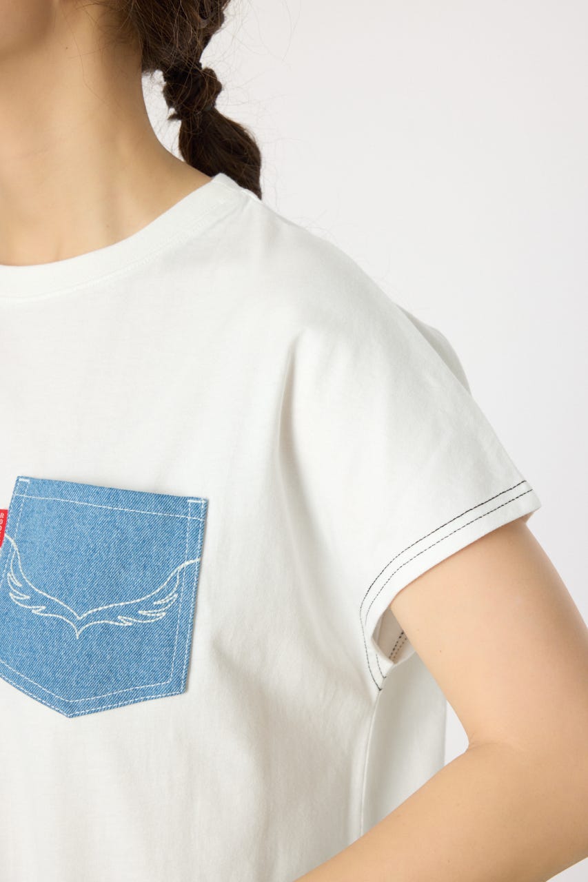 【WEB限定】デニムポケットステッチワンピース O/WHT FREE