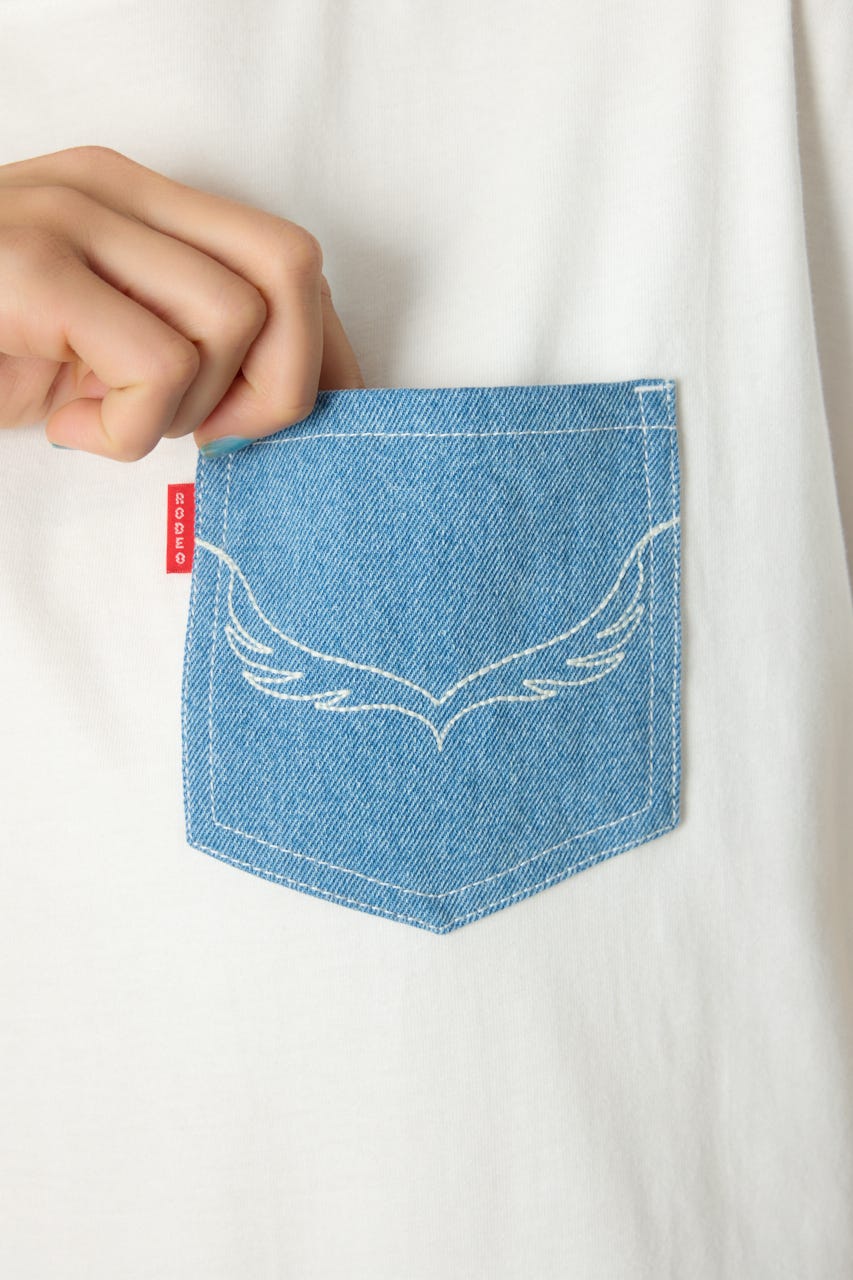 【WEB限定】デニムポケットステッチワンピース O/WHT FREE