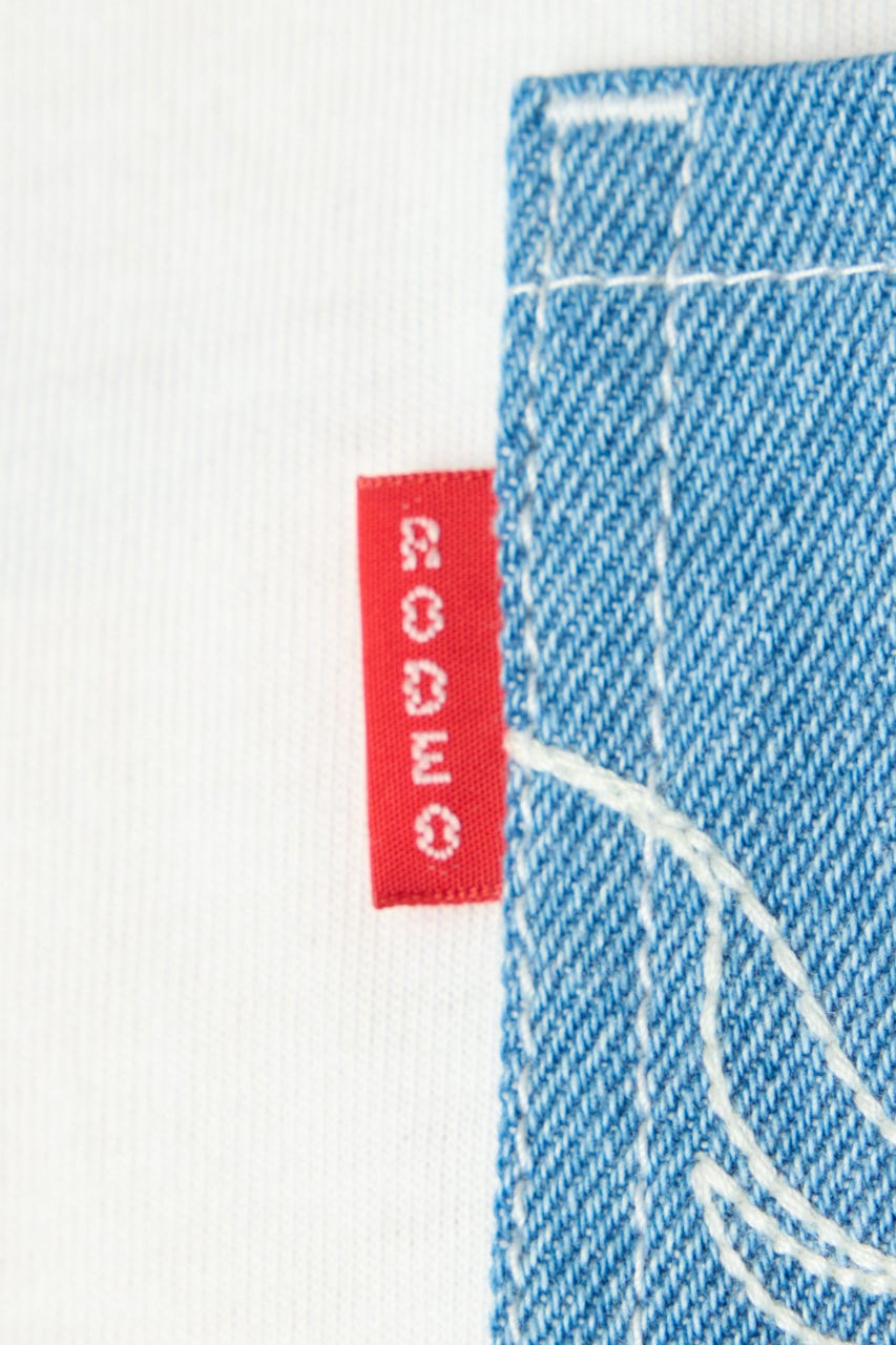 【WEB限定】デニムポケットステッチワンピース O/WHT FREE