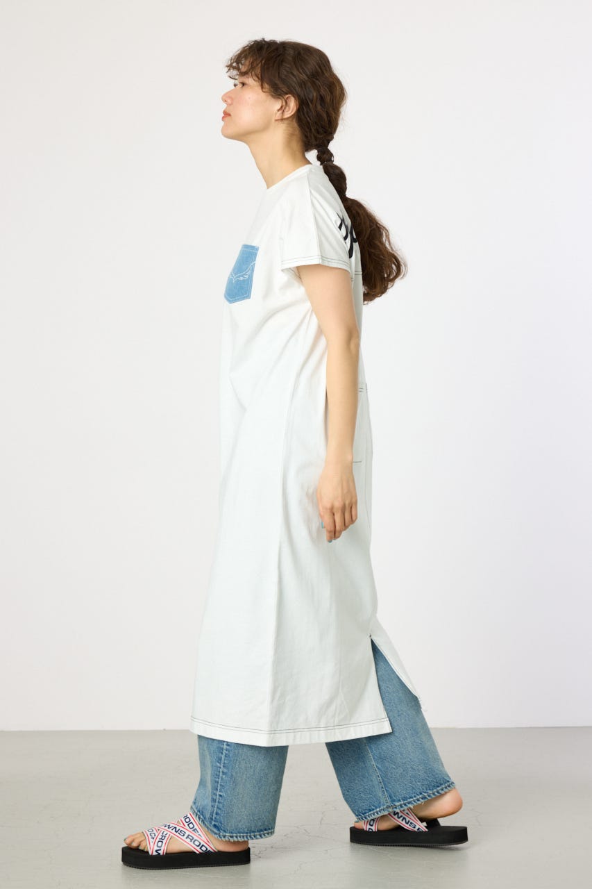 【WEB限定】デニムポケットステッチワンピース O/WHT FREE