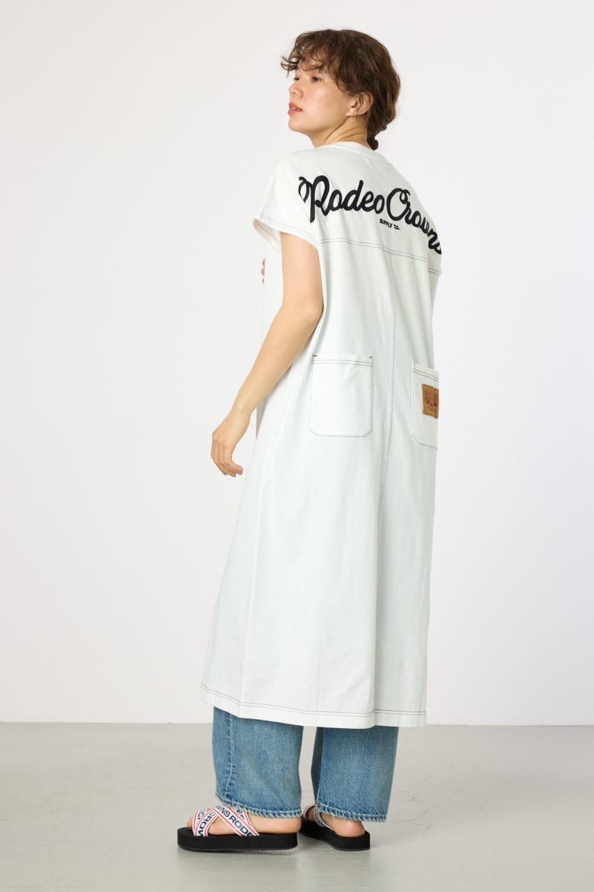【WEB限定】デニムポケットステッチワンピース O/WHT FREE