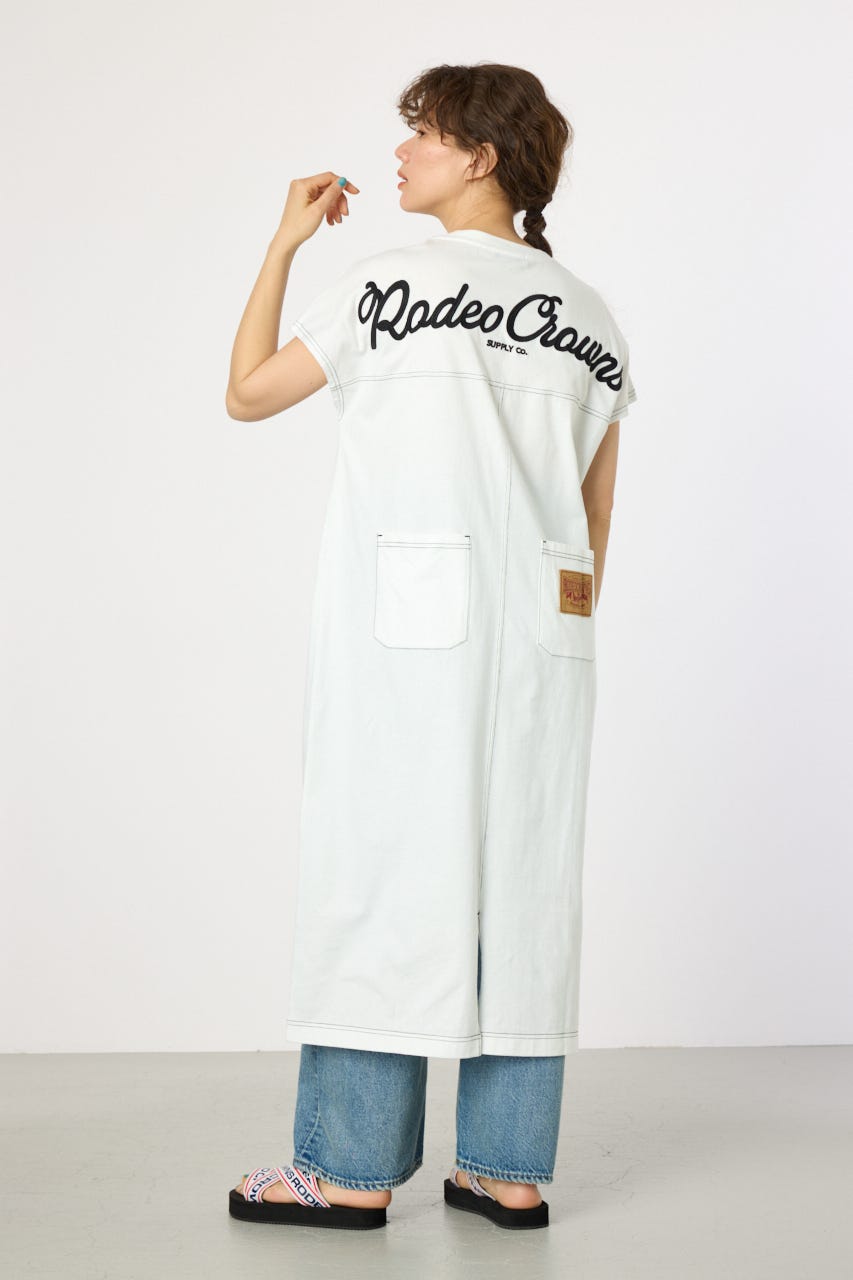 【WEB限定】デニムポケットステッチワンピース O/WHT FREE