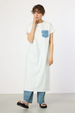 【WEB限定】デニムポケットステッチワンピース