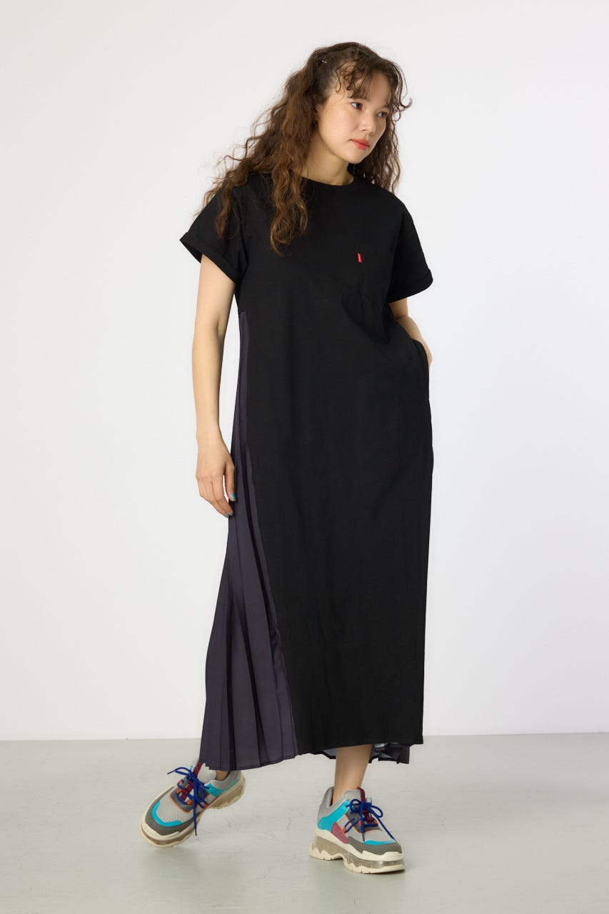 【WEB限定】バックプリーツマキシワンピース BLK FREE