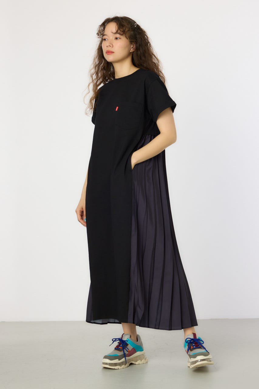 【WEB限定】バックプリーツマキシワンピース BLK FREE