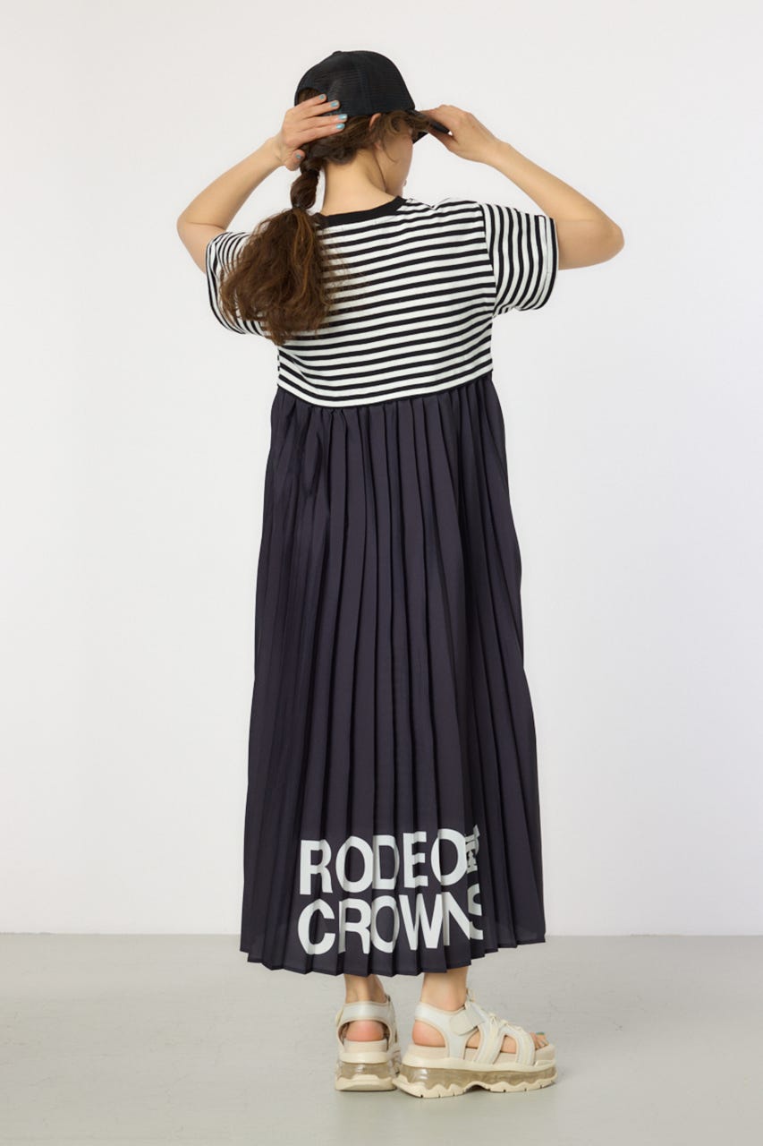 【WEB限定】バックプリーツマキシワンピース 柄BLK FREE