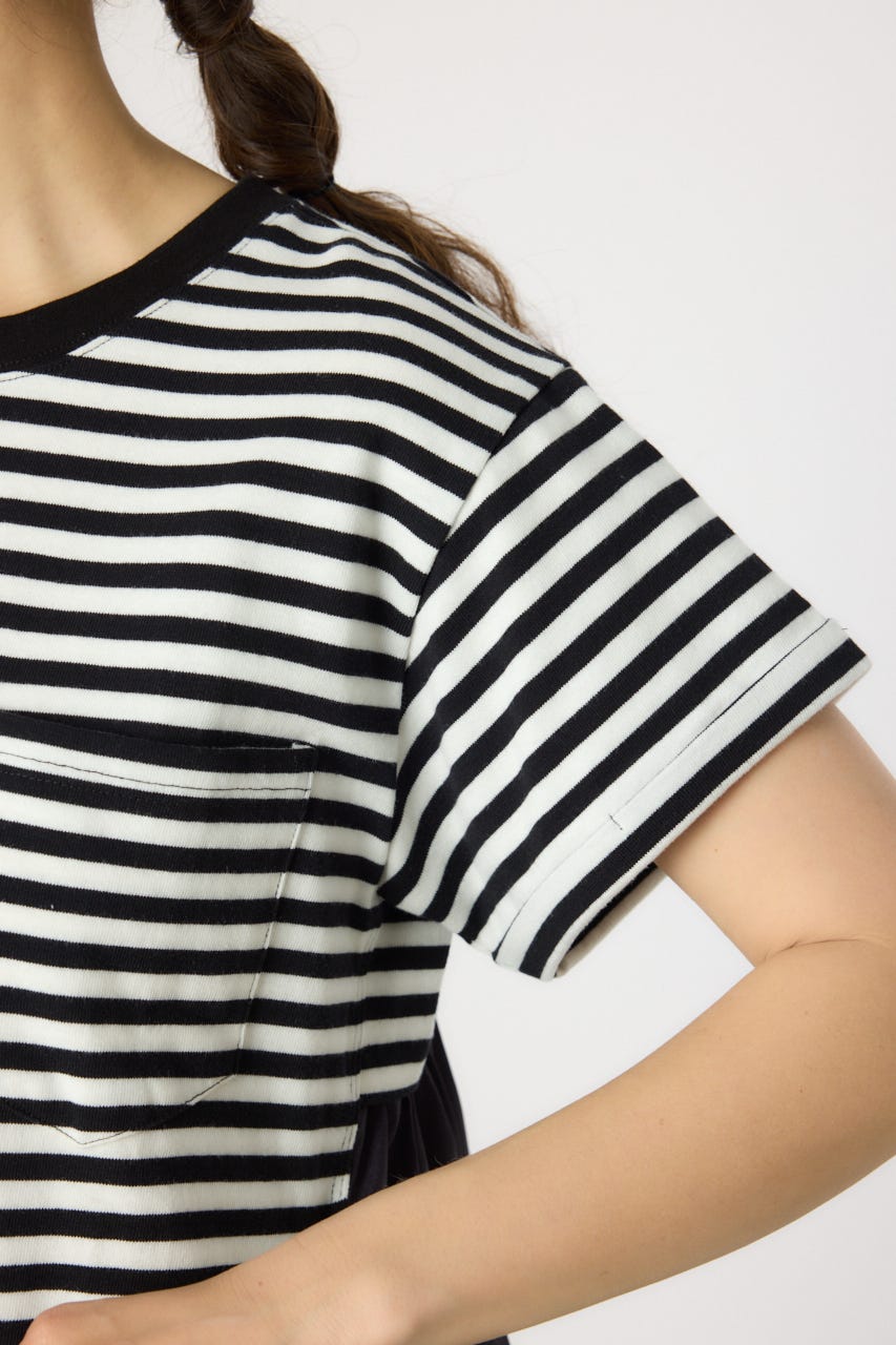 【WEB限定】バックプリーツマキシワンピース 柄BLK FREE