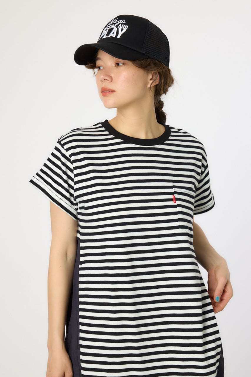 【WEB限定】バックプリーツマキシワンピース 柄BLK FREE