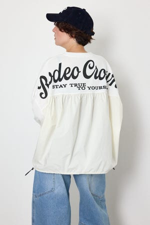 【WEB限定】布帛切替ロゴロングTシャツ