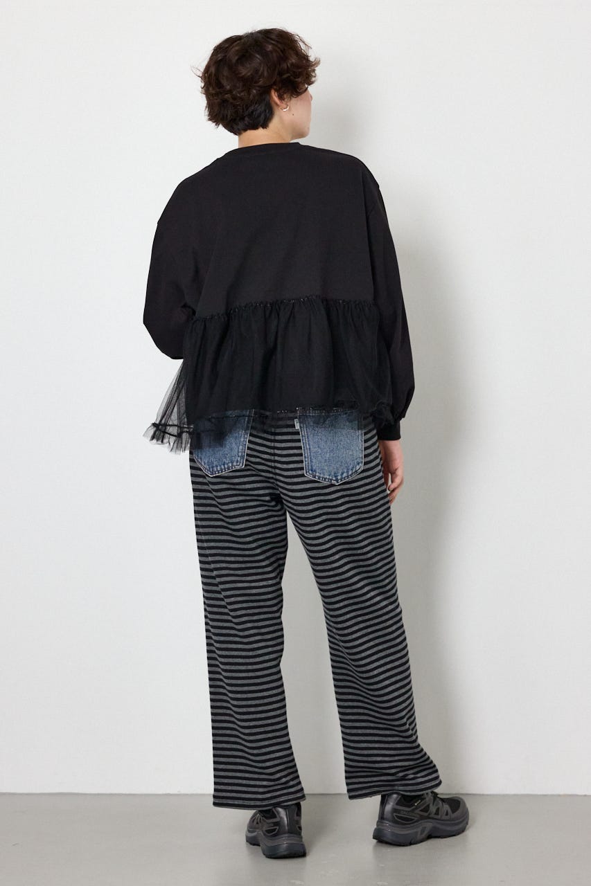 【WEB限定】チュールドッキングトップス BLK FREE