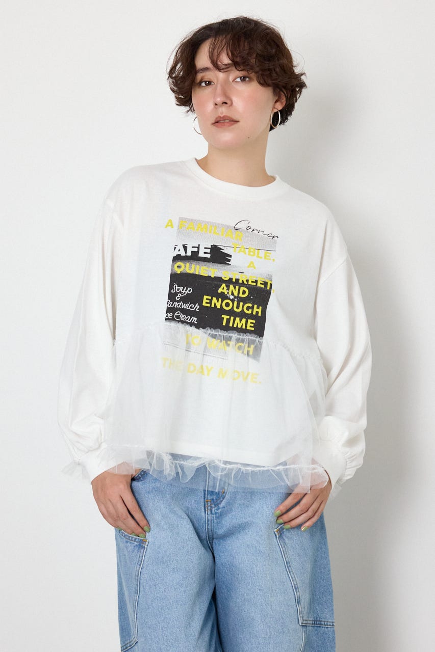 【WEB限定】チュールドッキングトップス O/WHT FREE
