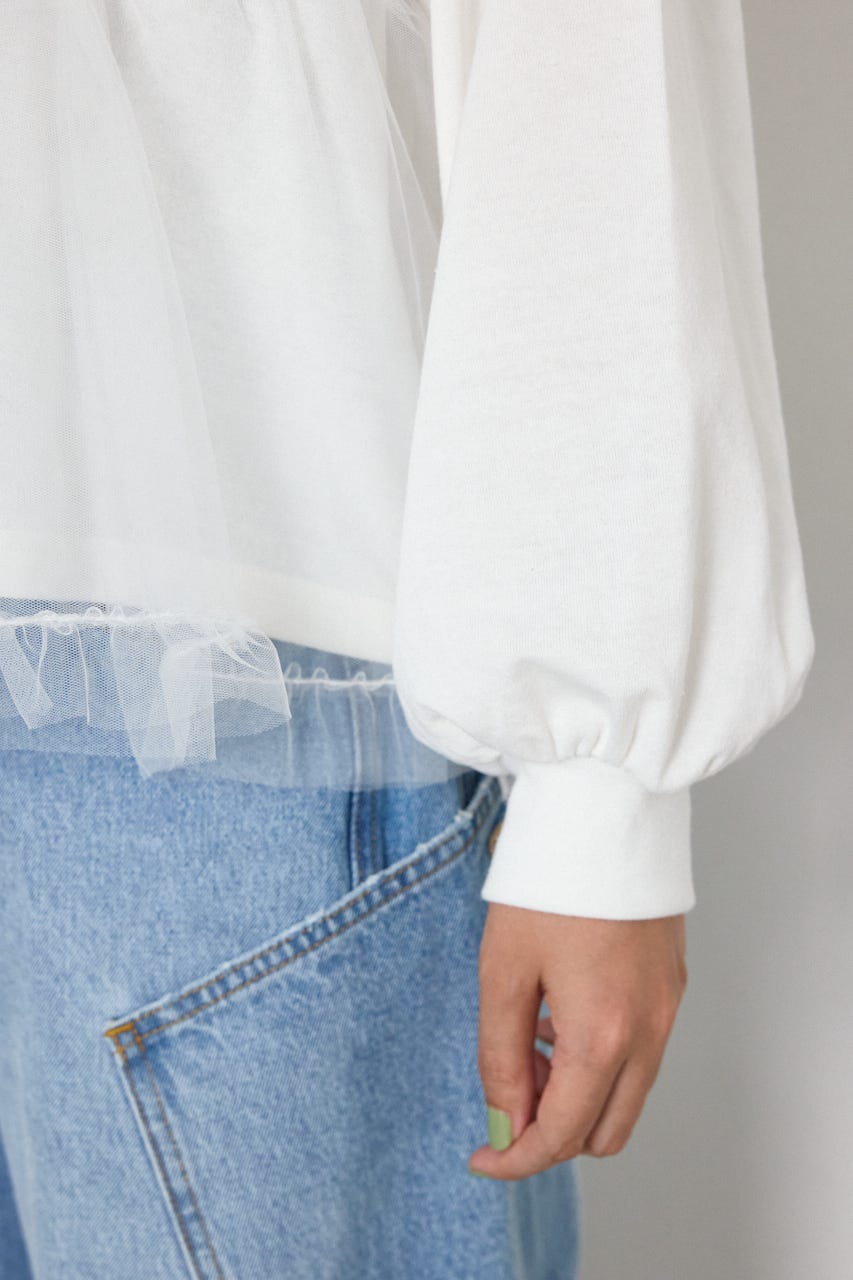 【WEB限定】チュールドッキングトップス O/WHT FREE