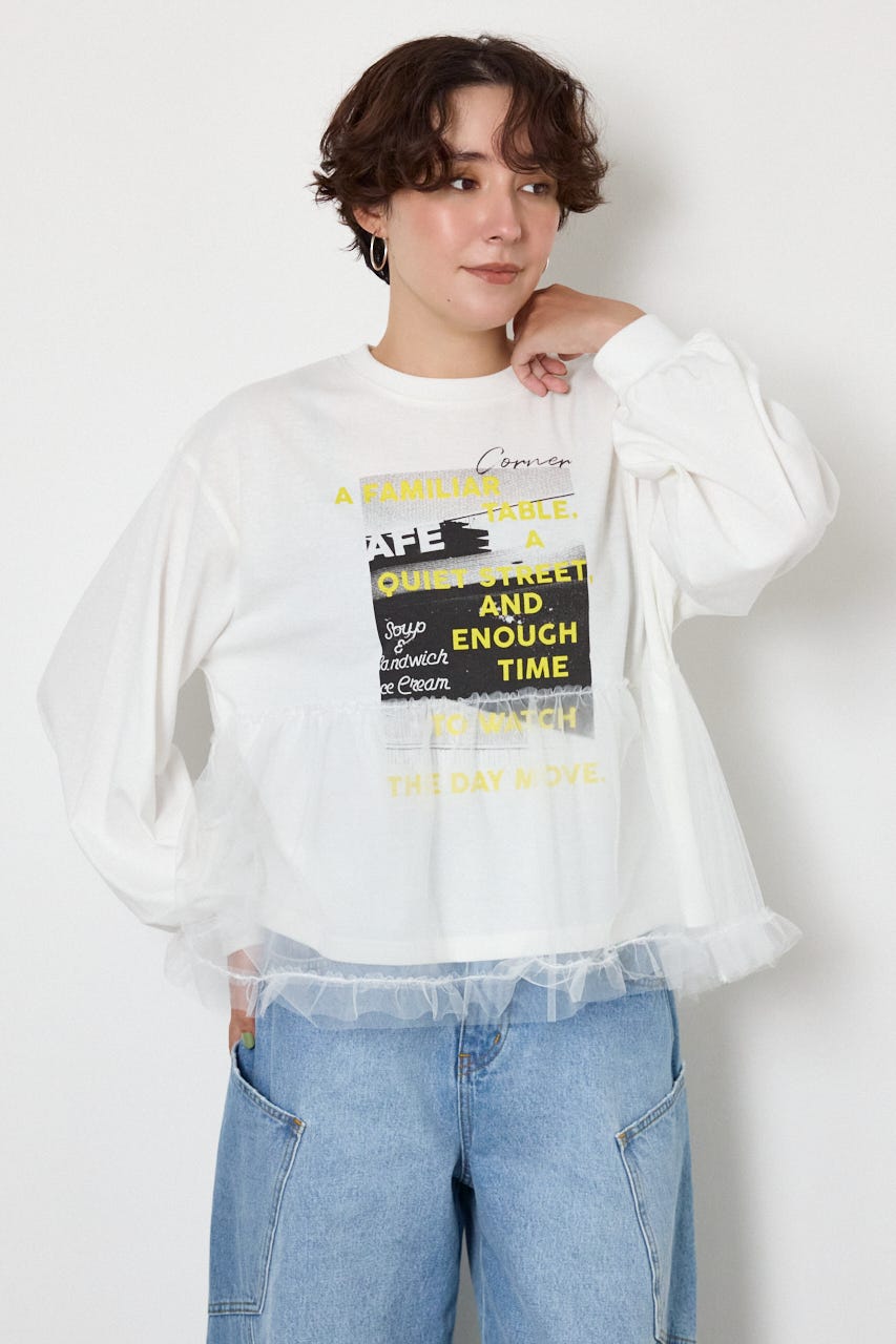 【WEB限定】チュールドッキングトップス O/WHT FREE