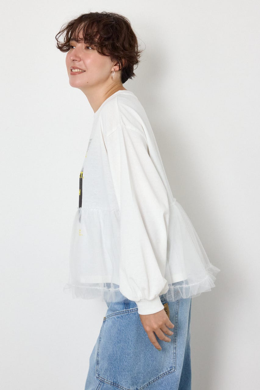【WEB限定】チュールドッキングトップス O/WHT FREE