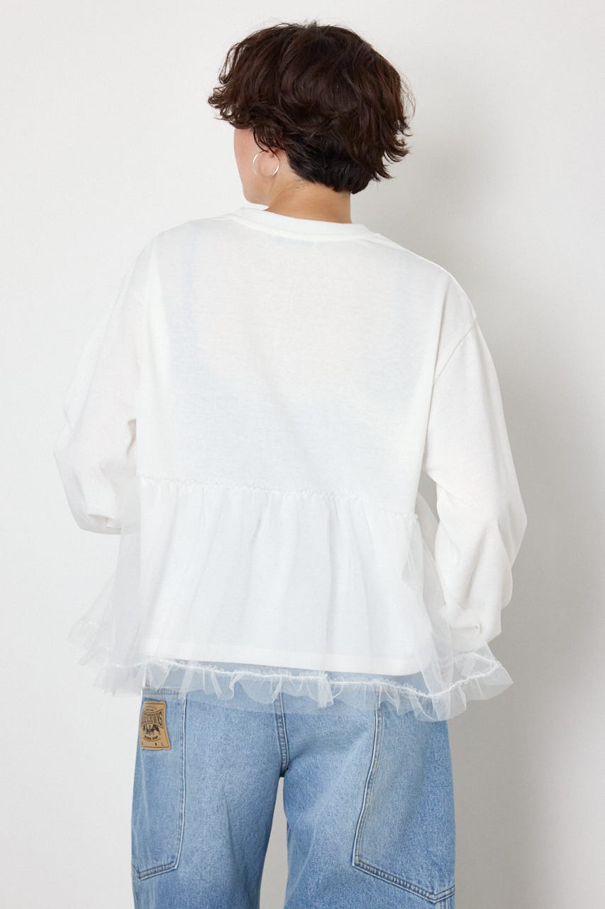 【WEB限定】チュールドッキングトップス O/WHT FREE