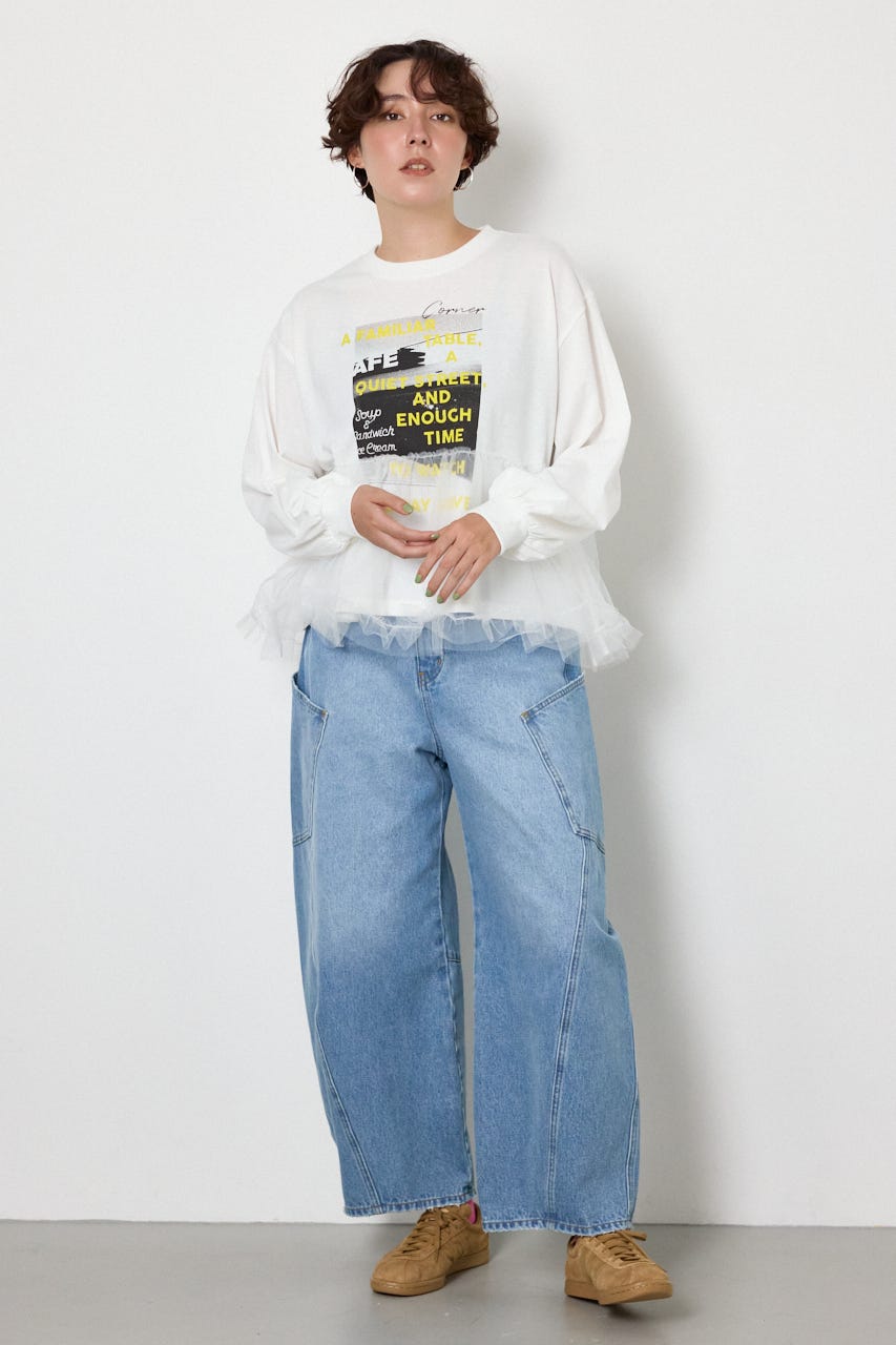 【WEB限定】チュールドッキングトップス O/WHT FREE