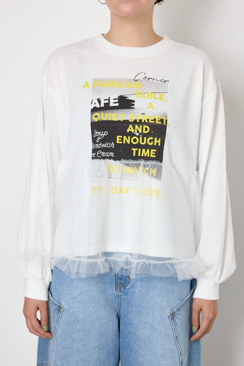 【WEB限定】チュールドッキングトップス O/WHT FREE