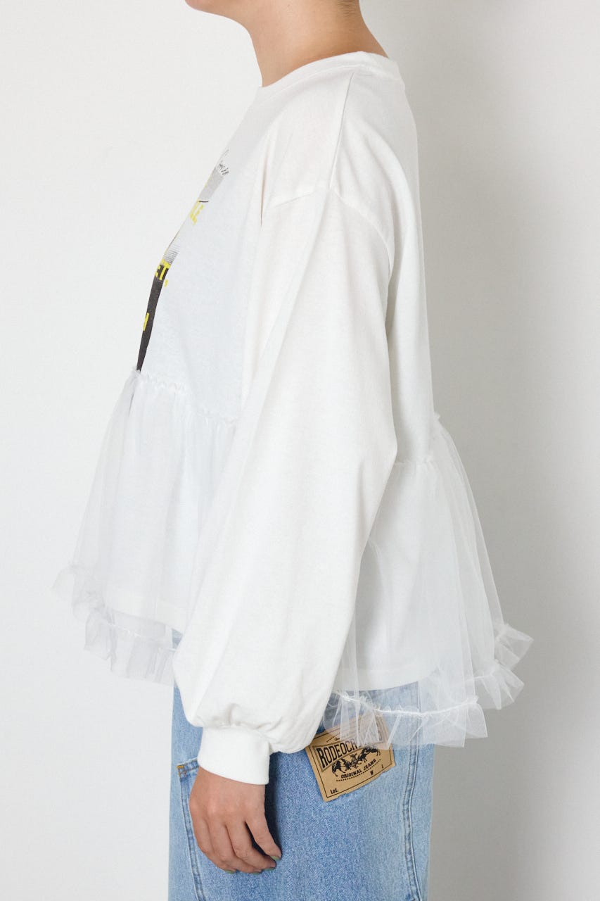 【WEB限定】チュールドッキングトップス O/WHT FREE