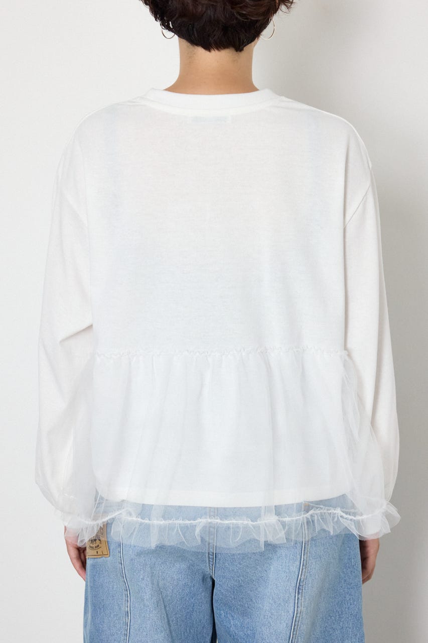 【WEB限定】チュールドッキングトップス O/WHT FREE