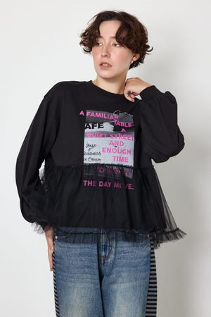 【WEB限定】チュールドッキングトップス