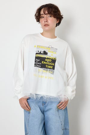 【WEB限定】チュールドッキングトップス