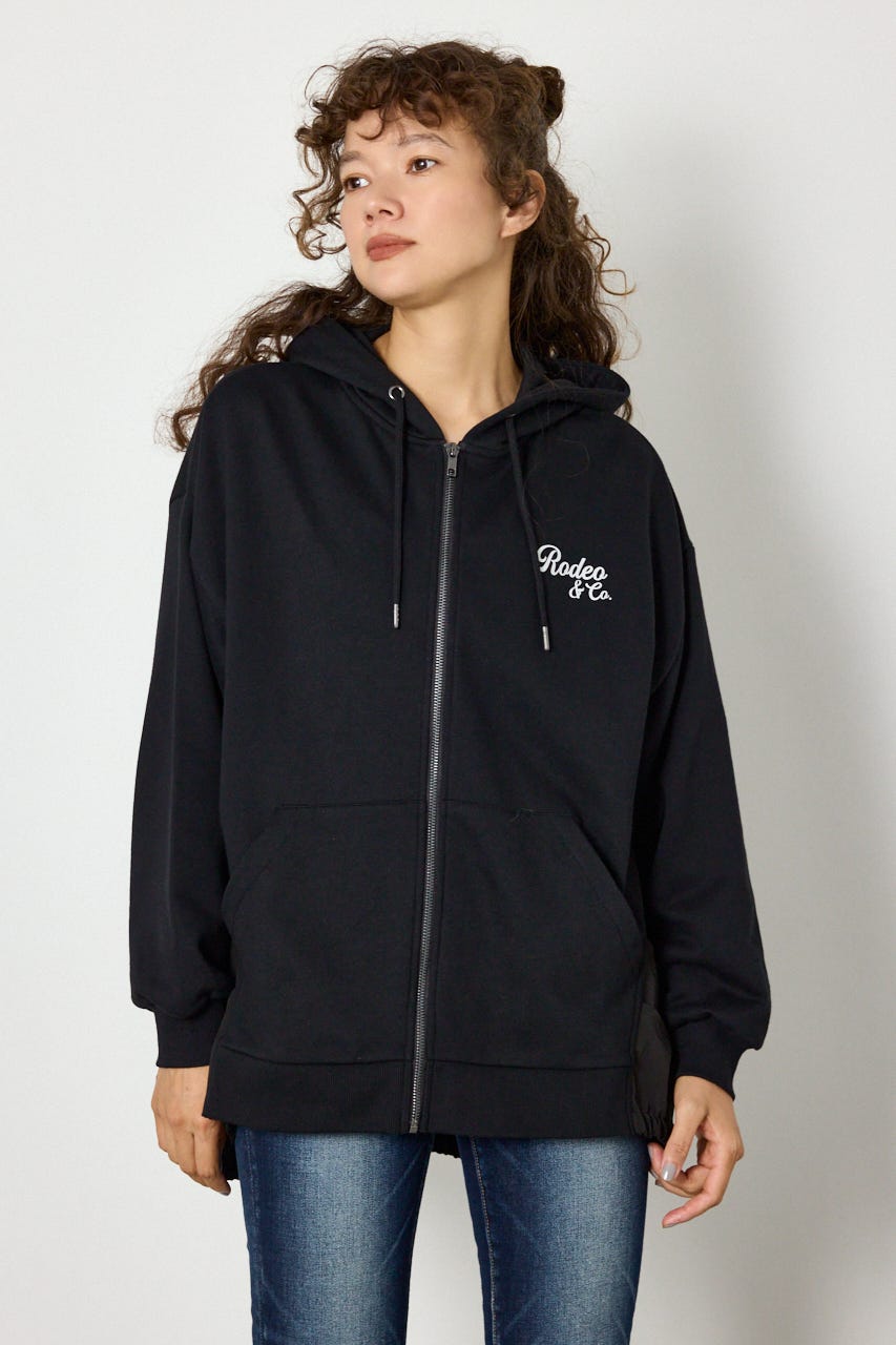 【WEB限定】ドッキングスクリプトロゴZIPパーカー BLK FREE