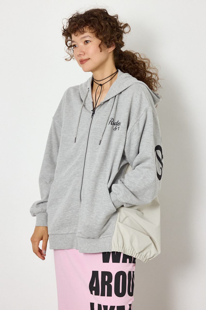 【WEB限定】ドッキングスクリプトロゴZIPパーカー T.GRY FREE