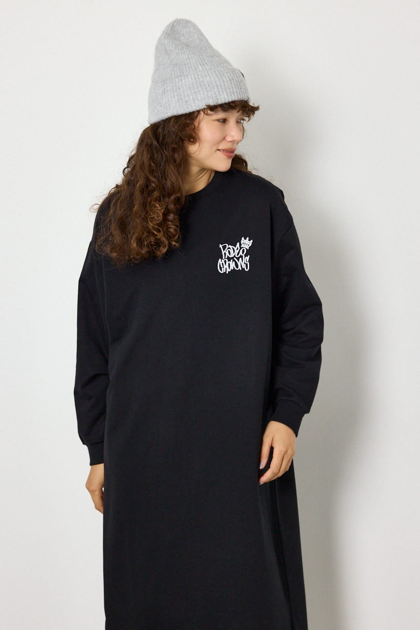 【WEB限定】BRIDGE BEAR カラーステッチワンピース BLK FREE